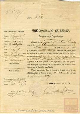 Cantero Sánchez, Ángel - Cédula de nacionalidad