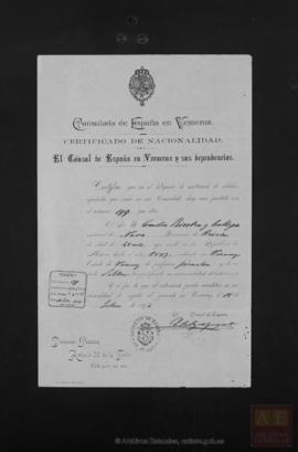 Riestra Calleja, Cecilio - Cédula de nacionalidad