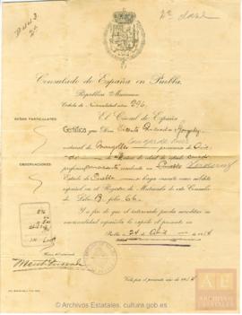 Quesada González, Vicente - Cédula de nacionalidad