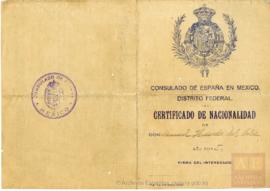 Huerdo Valle, Manuel - Certificado de nacionalidad