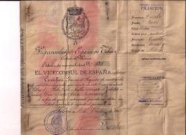 Vela Inguanzo, Pedro - Cédula de nacionalidad
